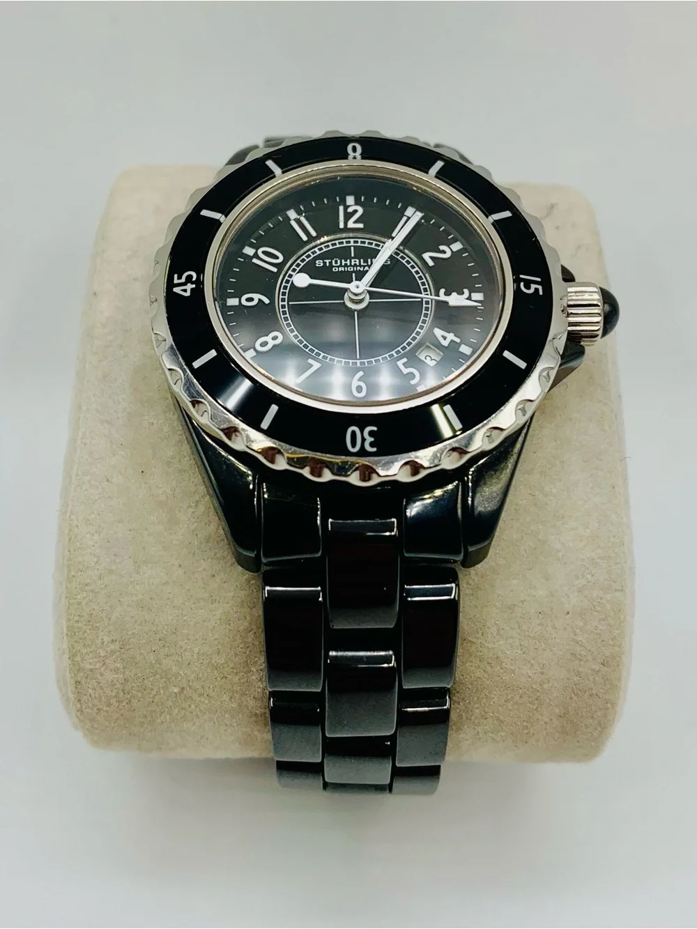 Stuhrling Original Women's Black Stainless Steel Watch